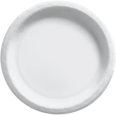 Pacote de papel de papel gelado branco amscan, 50 ct, utensílios de mesa, 8 1/2