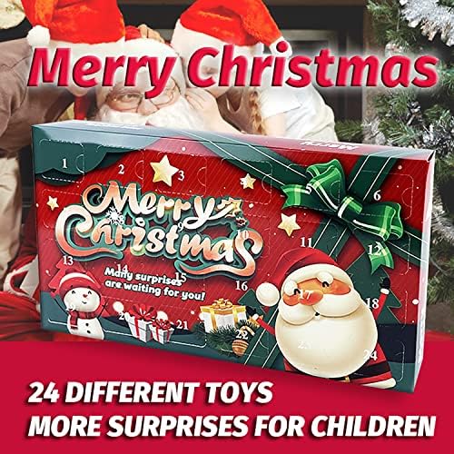 Calendário do Advento 2022, 24 PCs Mochi Squishy Toys Christmas Countdown Calendário, calendários do advento de 24 dias Presentes