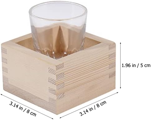 Cabilock 1 Conjunto de Copo de Sake de Canecas Saki japonês com caixa de madeira