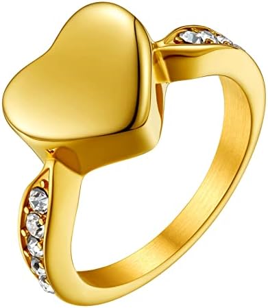 Memorial Keetake Urn Rings For Ashes Hair for Mulher Men, anel de coração Claddagh, anel de rosa, jóias de cremação,