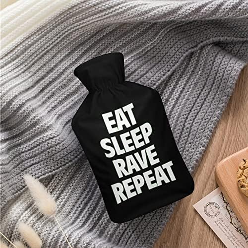Comer sono rave repetir borracha clássica garrafa de água quente de água quente para pés para a mão pescoço ombro