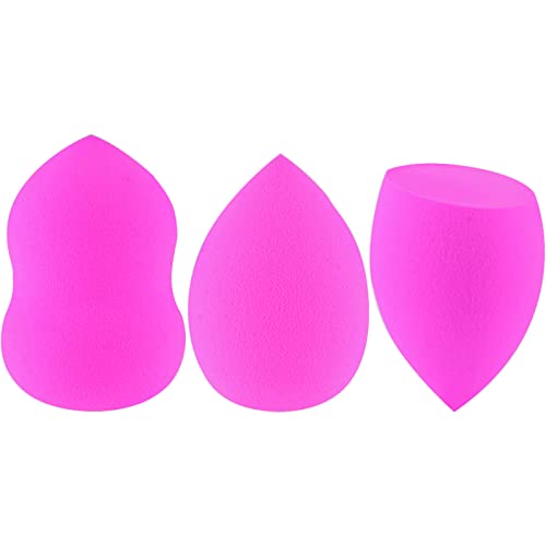 Xmosnz Makeup Sponge Conjunta 3pcs Fundação Misturando esponja de látex rosa grátis e esponjas de maquiagem vegana com uma caixa de