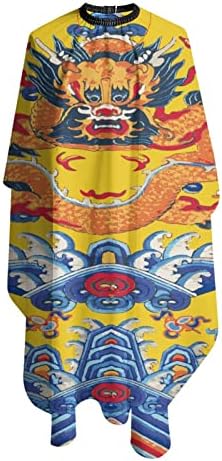 Um para prometer o dragão chinês Robe dourado barbeiro Cape Dragon Robe Cabelo Capinho Capinho Corte de Salão, Cultura
