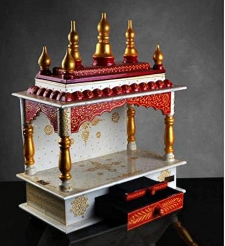 Kamdhenu Art and Craft Wooden Temple/Home Temple/Pooja Mandir/Pooja Mandap/Templo para casa
