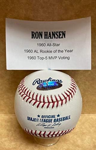 Ron Hansen 1960 Al Roy assinou autografado M.L. Baseball Tri Star