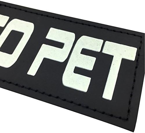 Paw Five Core-1 Harness Hook & Loop Patches “Peça a Pet, abraços grátis, cão de serviço, em treinamento de brilho no escuro