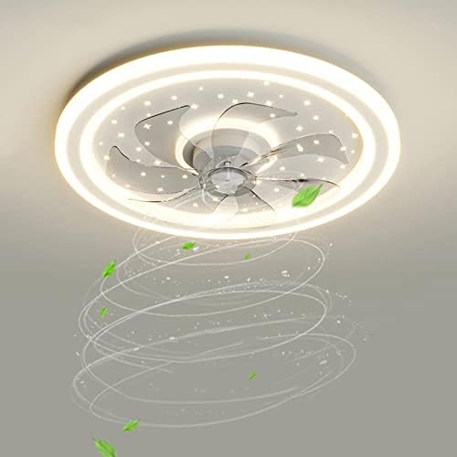 Dlsixyi 35W Moderno Starry Sky Led Teto Fan Lights Proteção para os olhos para jantar de jantar quarto quarto de teto