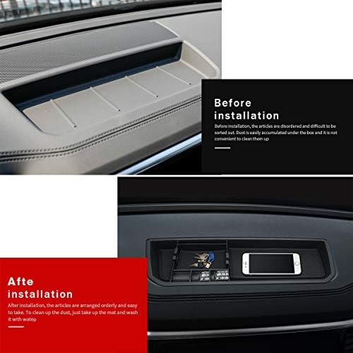 Armazenamento de painel da AUOVO para Acessórios VW/Volkswagen Atlas 2018-2023 Centro de carro Divisor de caixa de bandeja do console do console