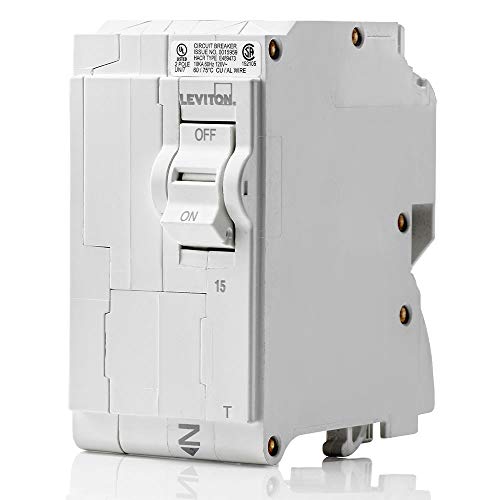 Leviton LB120-T 20A 1 plug-on de plug-on de 1 plugue disjuntor de ramal, magnético térmico, 120 Vac, branco