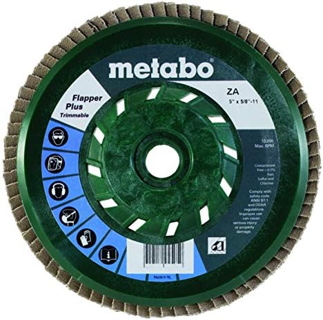 Metabo - Aplicação: Aço/Aço Axial - Flapper 5 Plus 80 5/8 -11 T29 Trimmable, discos de aba - Flapper Plus - Alumina de Zircônia - tipo