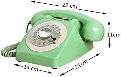 KJHD Revolve Dial Dial vintage Linha fixa telefônica Plástico Home Office Retro Wire Linear Linear Telefone fixo