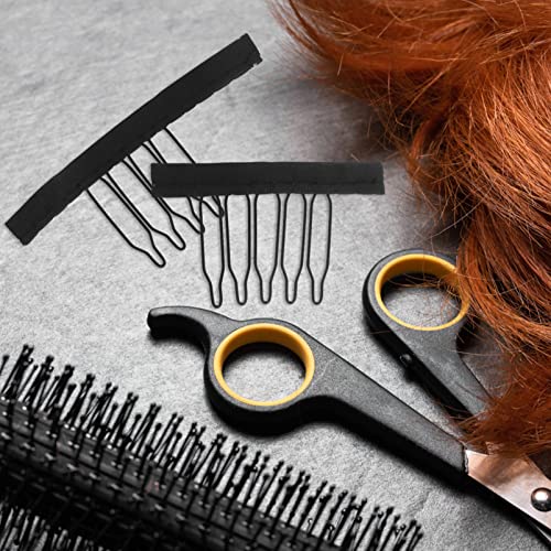 Acessórios de dreadlock beaavty 50pcs cabelos de pente de peruca clipes de 6 teios clipes de peruca clipe de rede