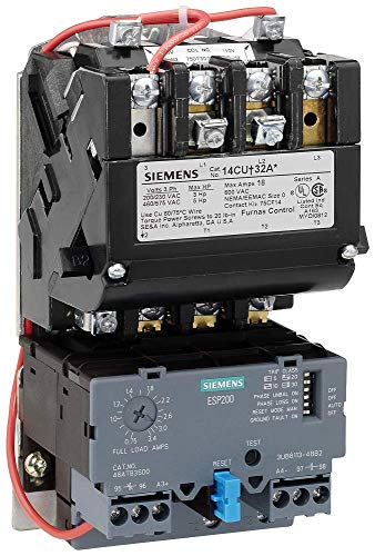 Siemens 14CUD320F Iniciante motor para serviço pesado, sobrecarga de estado sólido, redefinição automática/manual, tipo aberto,