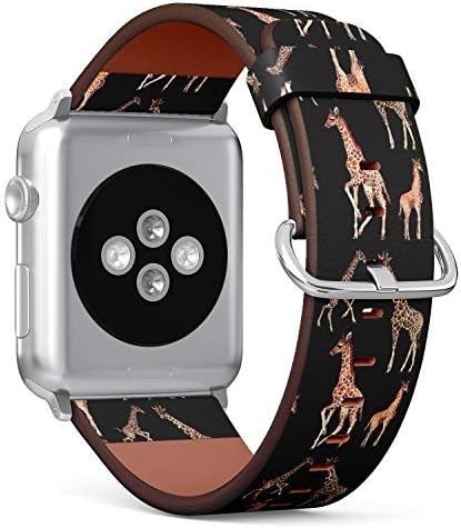 Cinta de pulseira de couro padronizada para séries de relógios Apple 4/3/2/1 gen, substituição para bandas iwatch 38mm/40mm