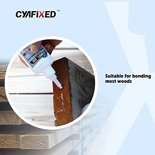 Super cola de cianoacrilato de grau profissional por Cyafixed, viscosidade média Ca cola para trabalhos de madeira, 1