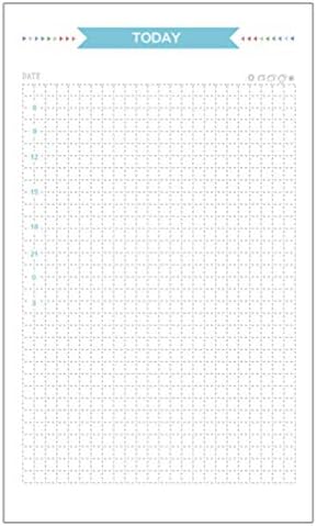 Operitacx Graph Paper 40 Folhas A6 Recarreções de papel Reabastecimento de papel Planejador de 6 buracos para Binder Planejador para Notebook Journal Dairy Fellow 2 polegadas