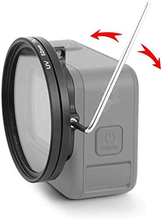 Dagijird 52mm de alumínio de alumínio UV Adaptador de filtro Adaptador Substituição para GoPro Hero 9/10 Acessórios para câmera