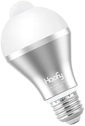 Lâmpada LED do sensor de movimento, 9W Branco branco 6500K Smart PIR LED LED BULLS 120 ângulo de feixe Automático Luzes de segurança