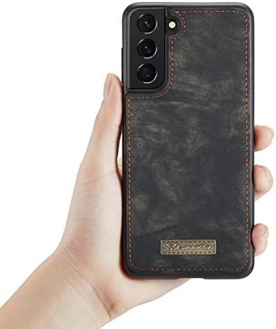 Wintming Compatível com a caixa da carteira Samsung Galaxy S21 Plus com suporte de couro magnético de tampa da capa de flip-flip