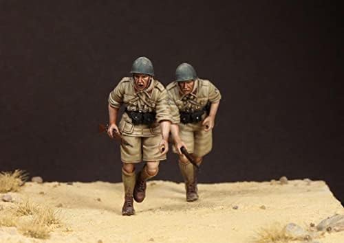 1/35 WWII Soldado Norte da África Soldado Kit Figura Kit Miniatura Kit // 4L7-1