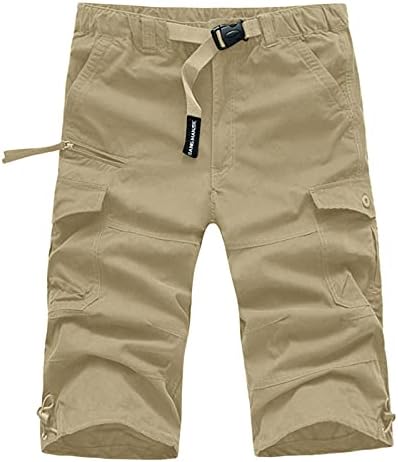 Miashui para homens calças moda calça de verão lazer de cor sólida com macacão masculino de vários bolsos e calças masculinas
