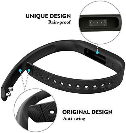 GreenInsync Compatível com Fitbit Flex 2 Bands, substituição para Flex 2 Acessórios esportivos Banda de pulseira Strap Silicone Silicone com fecho de fixador para relógio Flex 2, faixa de pulso ajustável para pequenos grandes