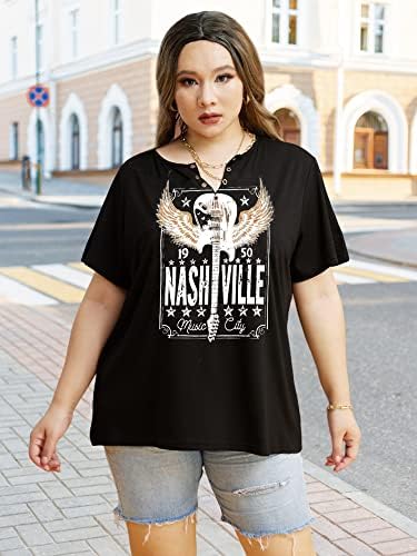 Camisas country de tamanho plus size para mulheres Tennessee Whisky Graphic Tees