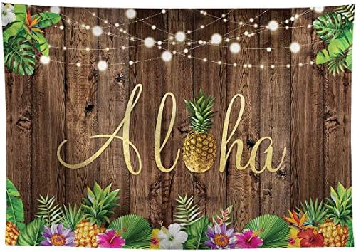 Allenjoy 8x6ft aloha cenário de madeira rústico para o verão de benner de aniversário de fotografia havaiana da praia havaiana
