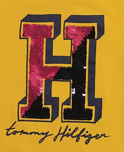 Tommy Hilfiger Girls 'manga curta de camiseta lantejck lanteco
