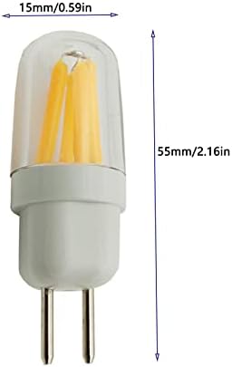 Lâmpadas de lâmpadas LED 3W Bulbos de filamento de 3W 30W Bulbos de halogênio equivalentes brancos de 3000k Gy5.3 Base de bi-pinos para arandelas de parede Chandeliers Rastrear luzes, 6 pacote