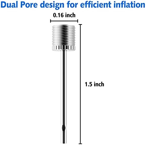Agulha de bomba de ar motorenbau 35pcs, agulha de inflação da bomba de bola para basquete, futebol, futebol, vôlei ou bolas