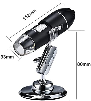 CZDYUF Ajustável 1600x 3 em 1 Microscópio digital USB Câmera de microscópio eletrônico para 8 LED Zoom