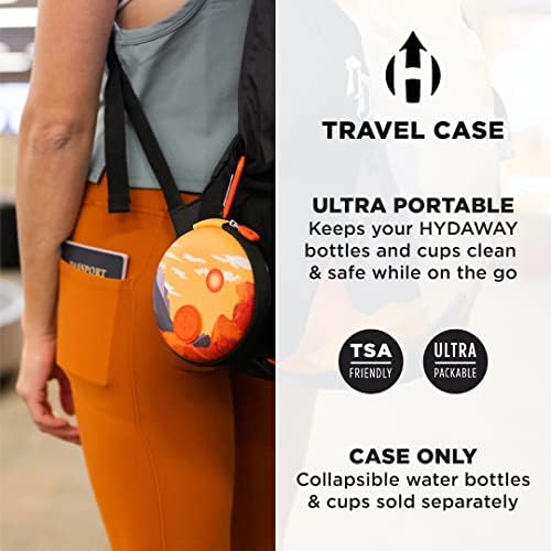 Hydaway Pocket Pint | 16oz de vidro colapsível e caixa de viagem protetora