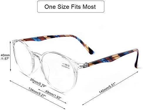 Doovic Italy Design Moda Reading Glasses for Men Men Menisish Clear Frames Readers com estojo +2.25 Força