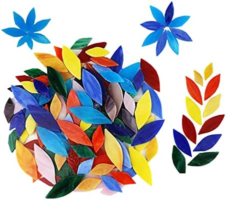 YWSM 100pcs Cores mistas opacas e tamanhos de vidro Mosaico para artesanato Mosaico de vidro colorido para artesanato e decoração