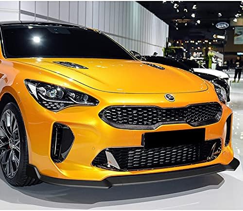 Lip spoiler do pára-choques do pára-choques da hiperespeed 3pcs ABS CK FIT para 2018 2019 2020 2021 2022 2023 Kia Stinger GT-line, Mods de carros Acessórios MONTAGEM