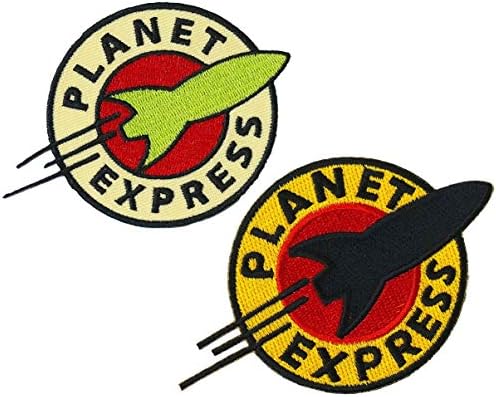Planet Express Bordado Ferro bordado On Patch Logo Citch Applique Space Galaxy Rocket Astronaut Jacket Jean para a Lua