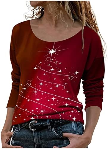 Camisas de maternidade para mulheres capota de capota de Natal Merry Christmas Classic Relaxed Wrap Blouse for Women Party