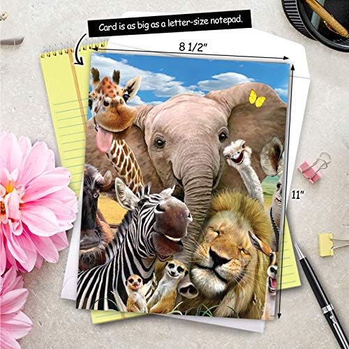 Nobleworks - Hilariante Card de Feliz Aniversário com Envelope - Cartão de Saúde de Animal Funny de todos nós - Veja