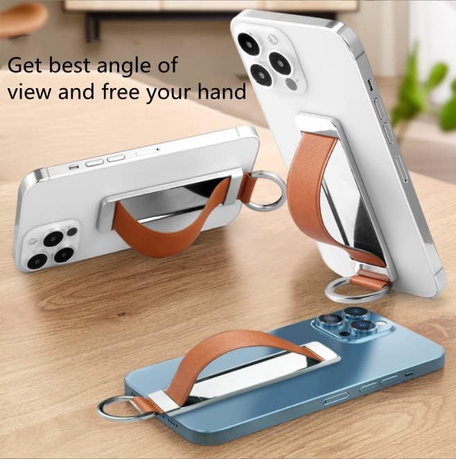 Ancheraila Phone Grip Strap and Stand, suporte telescópico de alça de dedos, loop adesivo de cinta para os dedos, aderência de