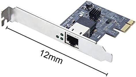 2.5g Adaptador de rede NIC PCIE 2500/1000/100Mbps PCIE Gigabit Ethernet Card, porta RJ-45 única, com o controlador Realtek RTL8125,
