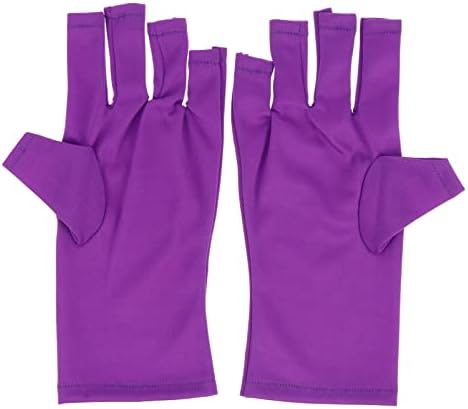 Lurrose 2pcs Luvas de escudo UV, luvas profissionais de manicure Protetor de luvas sem dedos para mulheres meninas