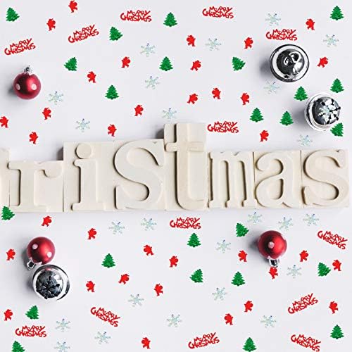 Confetes de Natal Glitter Glitter Xmas Holiday Liginas de Tabela Decoração de Tabela