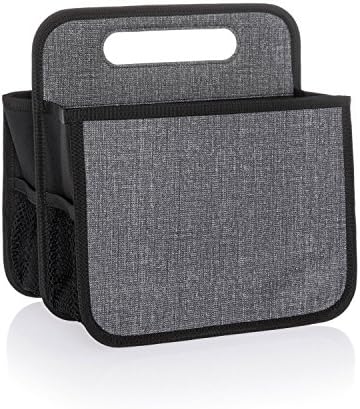 Trinta Caddy de Double Duty em Charcoal Crosshatch - sem monograma - 4787