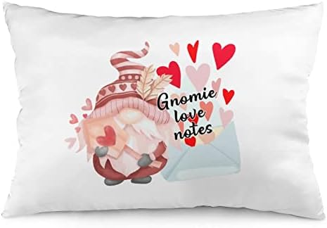 Dia dos namorados Gnomie Love Notes Caso-travesseiros Gnomos de coração Caso de almofadas de amor para amortecedor de caça de almofada