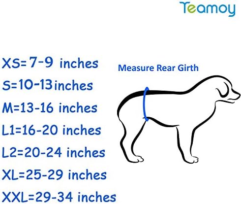 Teamoy 4pcs fraldas de embrulho reutilizáveis ​​para cães machos, bandeira de barriga de cachorro lavável