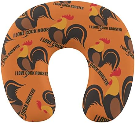 Eu amo o galo rooster2 travesseiro de memória de espuma de espuma travesseiro de pescoço u forma para o suporte do pescoço da cabeça