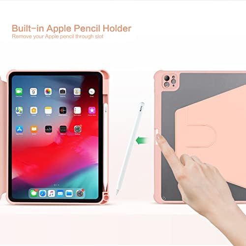IPad Air 5th Generation, capa de rotação rosa para iPad Air 4th Generation 10,9 polegadas, iPad Pro 11 polegadas, 360