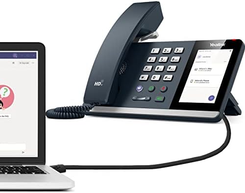Yealink MP50 telefone USB Certificado para o Microsoft Teams Skype for Business, Bluetooth embutido transformar o celular em telefone de mesa, trabalhar para PC, não suportar o registro da conta SIP no sistema VoIP