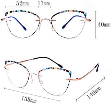 Óculos de leitura de computador de bloqueio de luz azul, para lentes anti -lentes anti -lase lentes de resina leves para mulheres